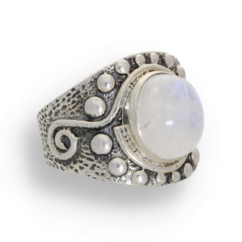 Moonstone Radiance: Whimsical Wave Ring