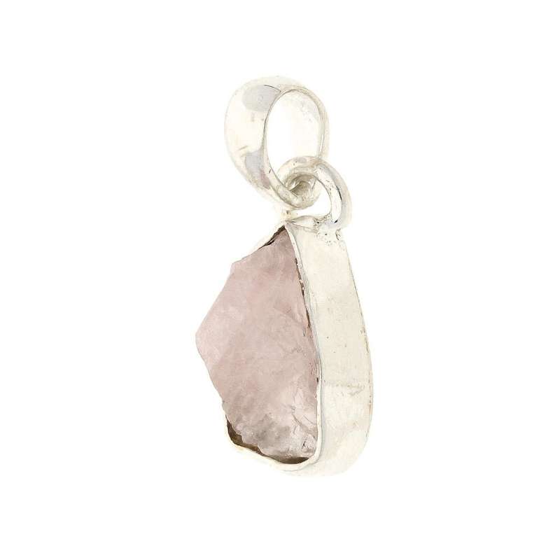 Nature's Treasures: Raw Pink Kunzite Sterling Silver Necklace