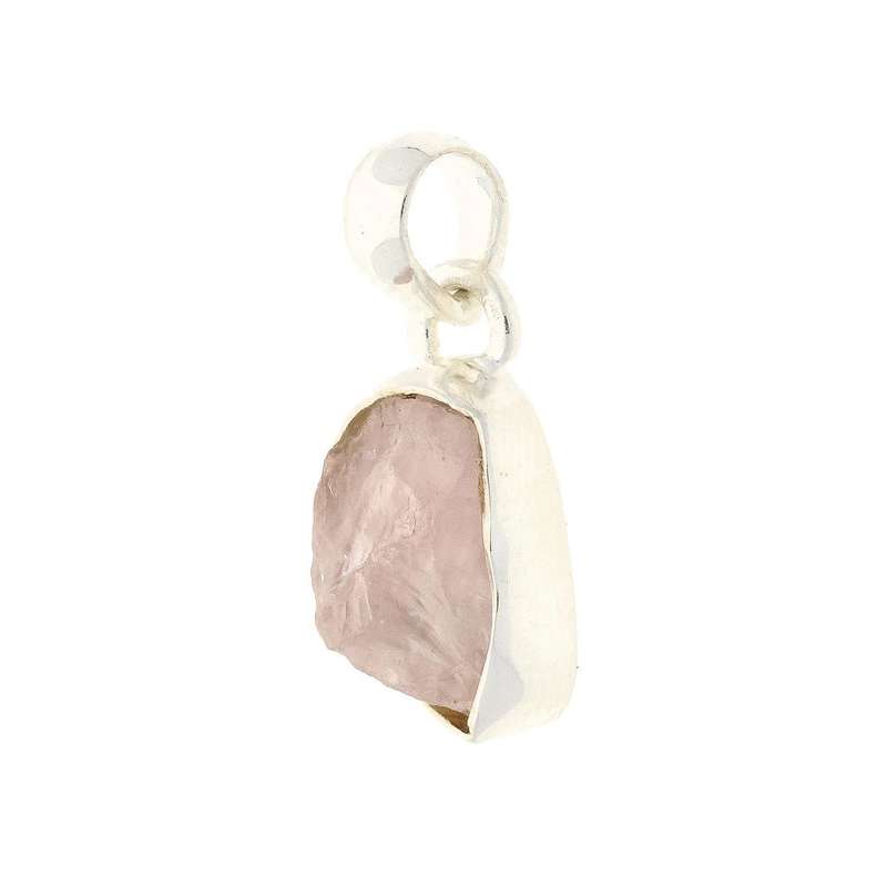 Nature's Treasures: Raw Pink Kunzite Sterling Silver Necklace