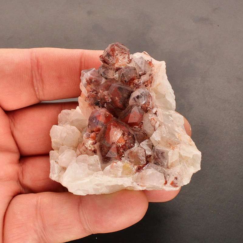 Orange River Hematite Quartz Cluster