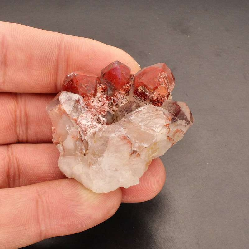 Orange River Phantom Quartz Crystal Small Cluster