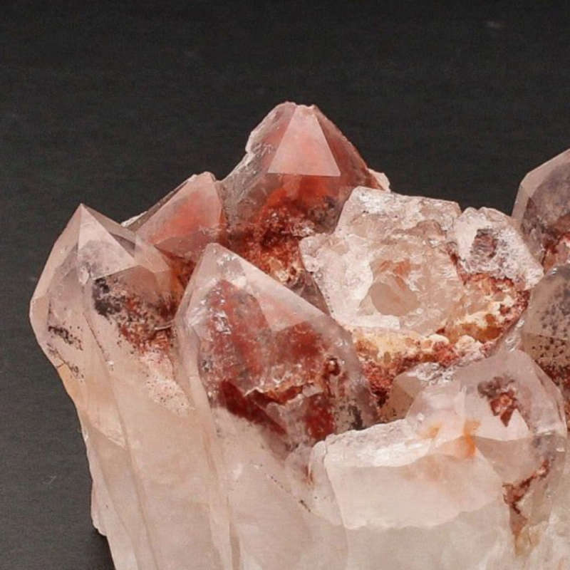 Rare Hematite Orange Quartz Crystal