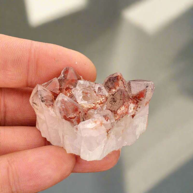 Rare Hematite Orange Quartz Crystal