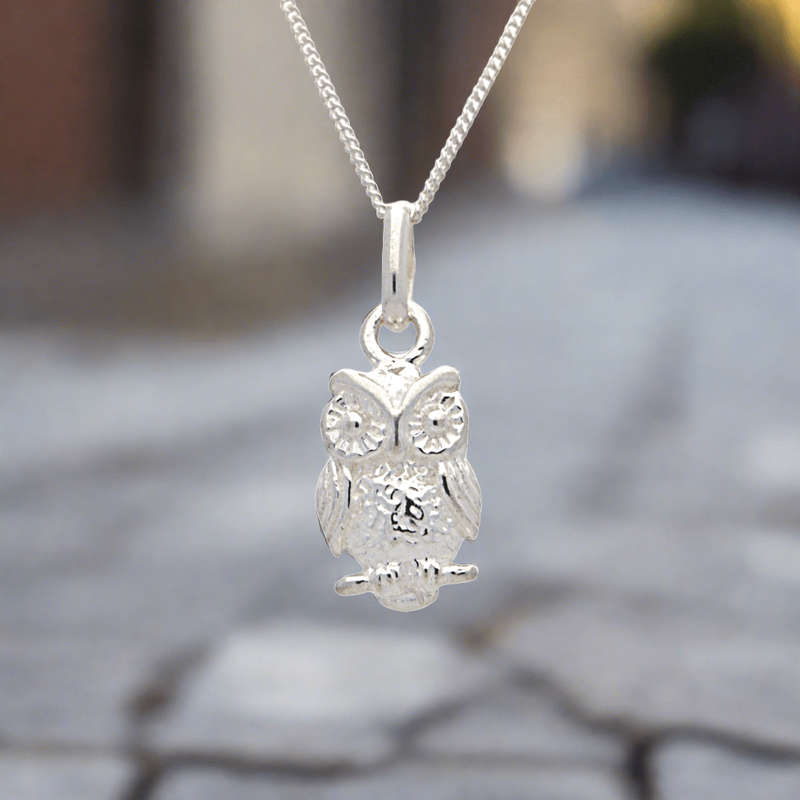 Mystical Owl Sterling Silver Necklace