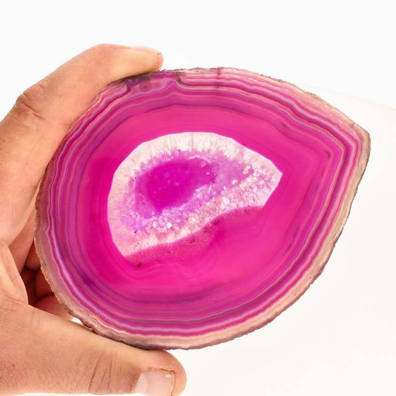 Pink Agate Slice for Inner Peace
