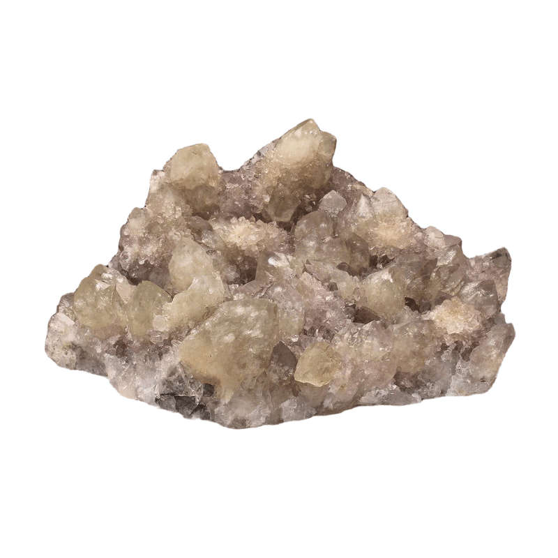 Prasiolite and Amethyst Crystal Cluster: Northern Cape Gem