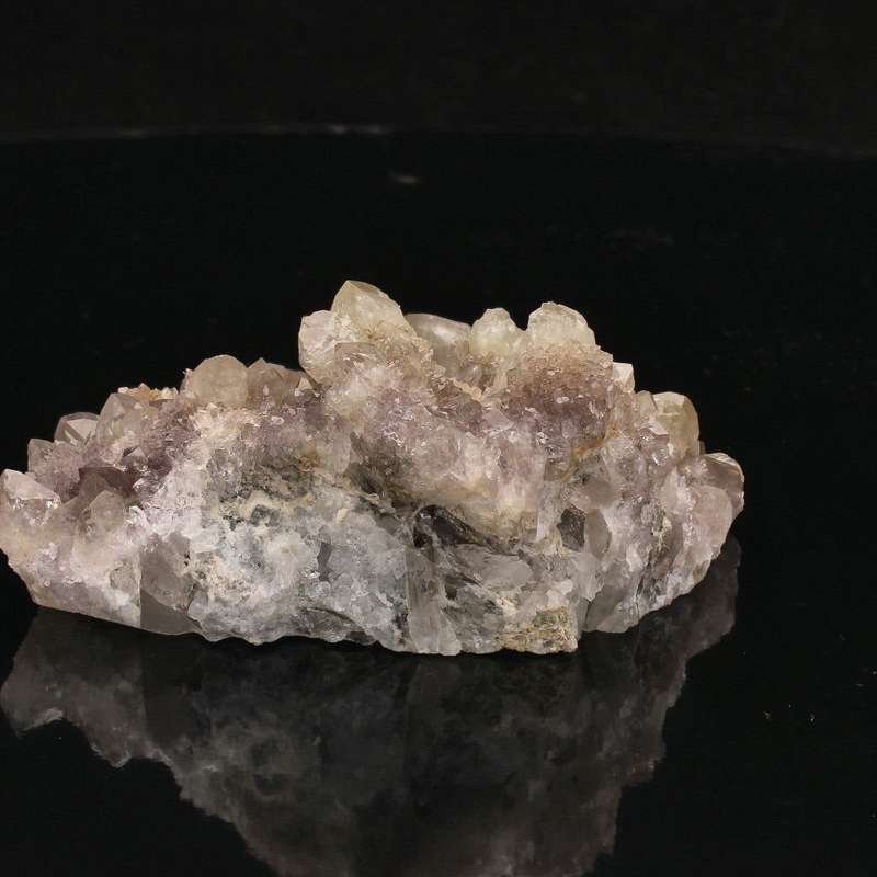 Prasiolite and Amethyst Crystal Cluster: Northern Cape Gem