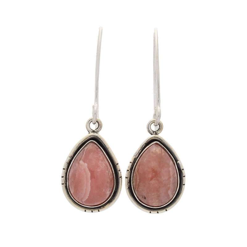 Rhodochrosite Sterling Silver Earrings