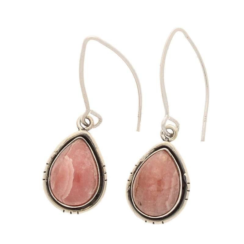 Rhodochrosite Sterling Silver Earrings