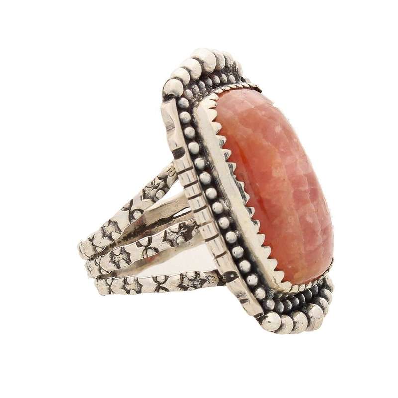 Rhodochrosite Sterling Silver Ring
