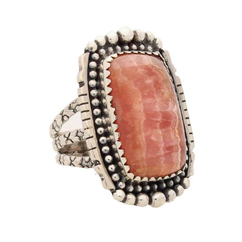 Rhodochrosite Sterling Silver Ring