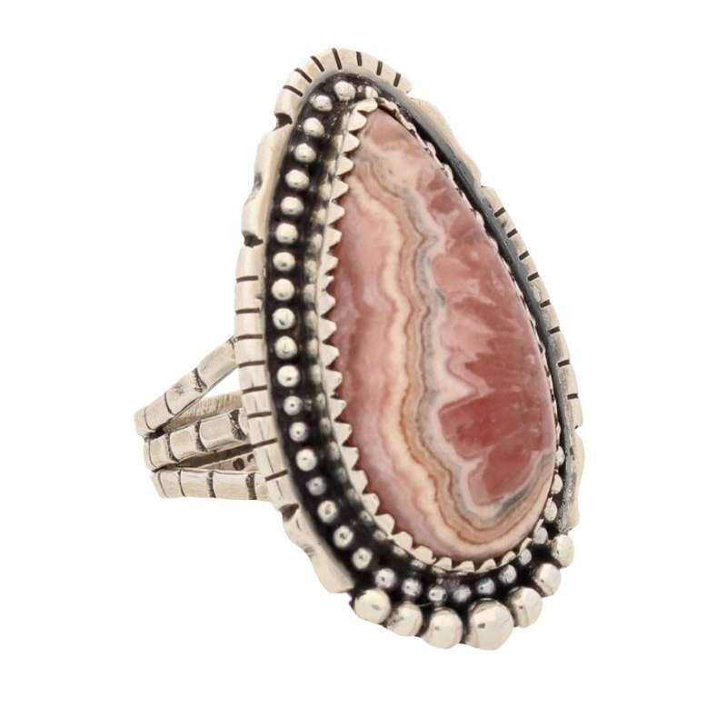 Rhodochrosite Sterling Silver Ring