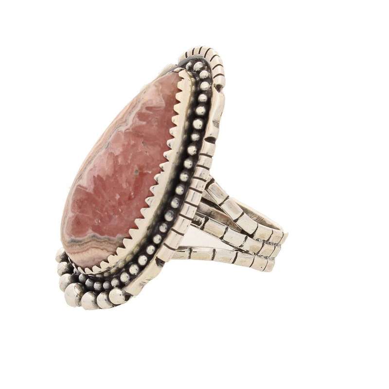 Rhodochrosite Sterling Silver Ring