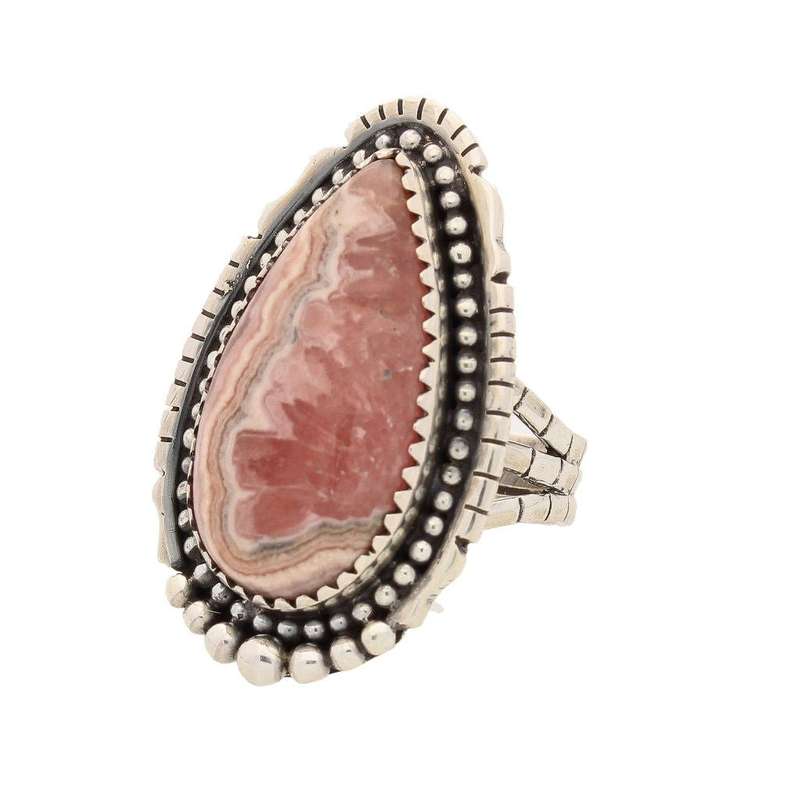 Rhodochrosite Sterling Silver Ring
