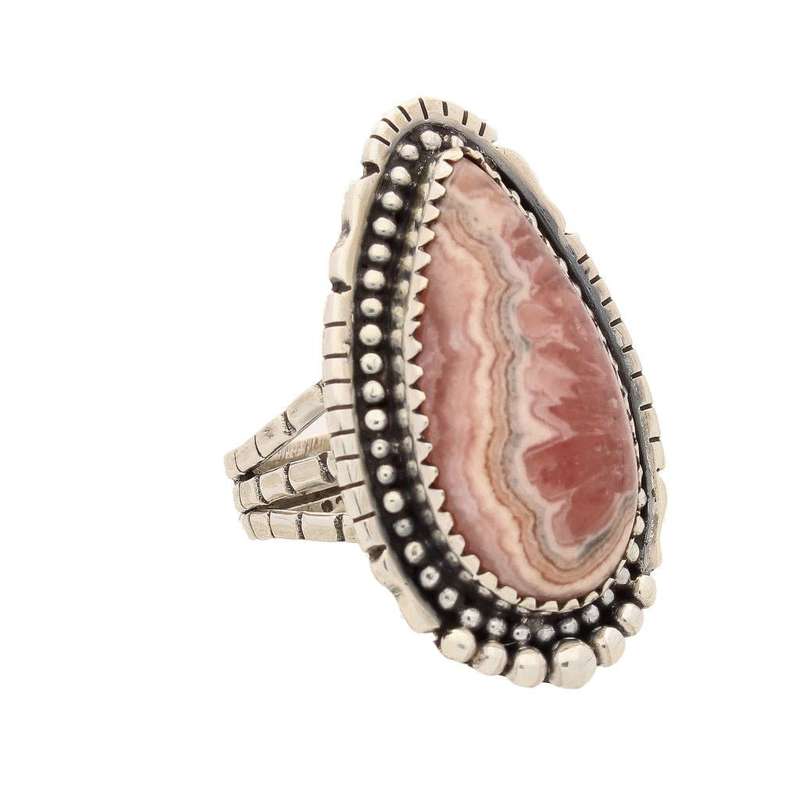 Rhodochrosite Sterling Silver Ring