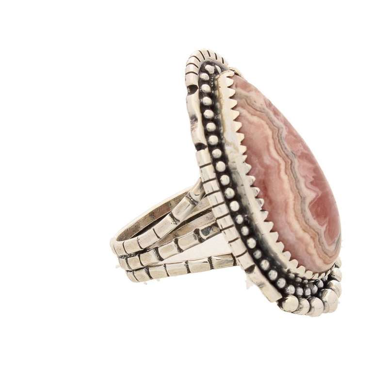 Rhodochrosite Sterling Silver Ring