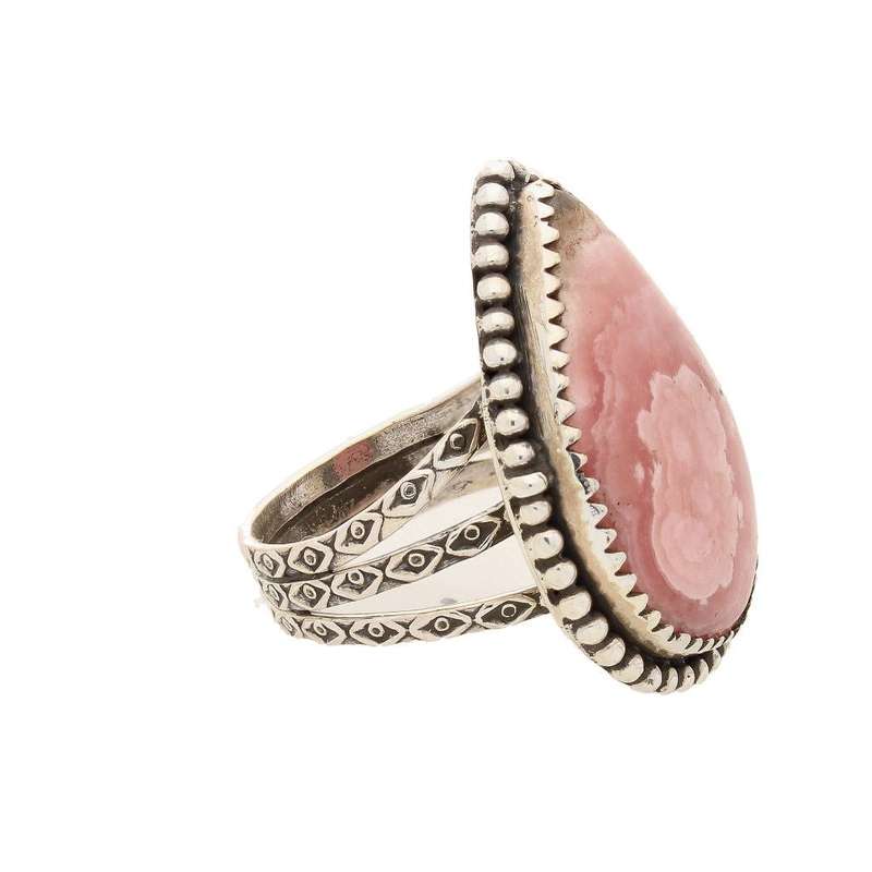 Rhodochrosite Sterling Silver Ring