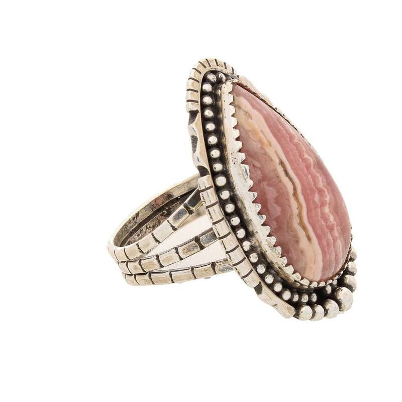 Rhodochrosite Sterling Silver Ring