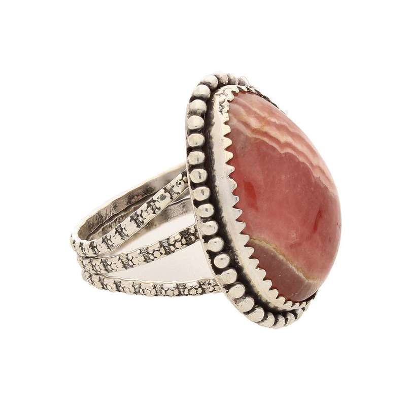 Rhodochrosite Sterling Silver Ring