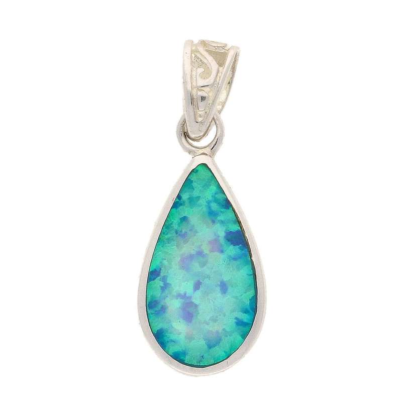 Secret Garden: Teardrop Synthetic Opal Necklace