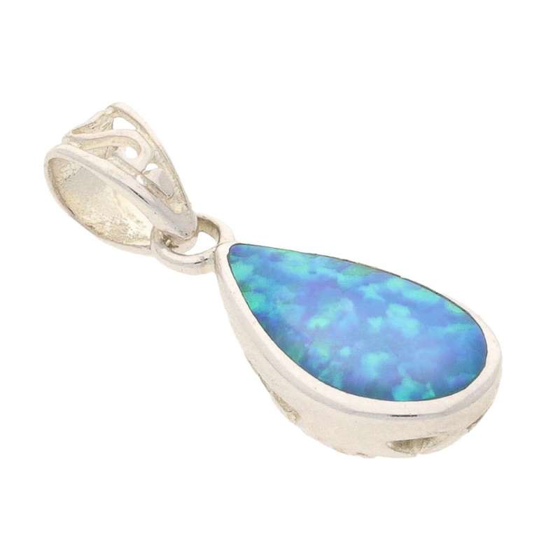 Secret Garden: Teardrop Synthetic Opal Necklace