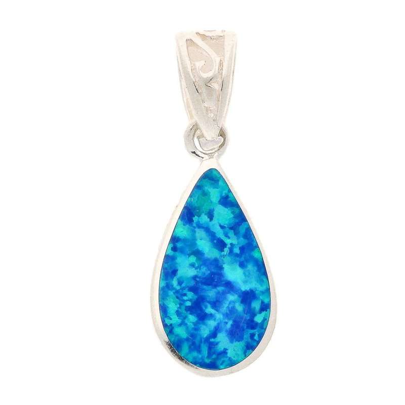 Secret Garden: Teardrop Synthetic Opal Necklace