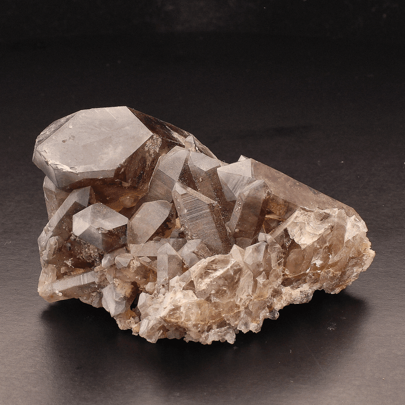 Smoky Quartz Chlorite Coated Cluster