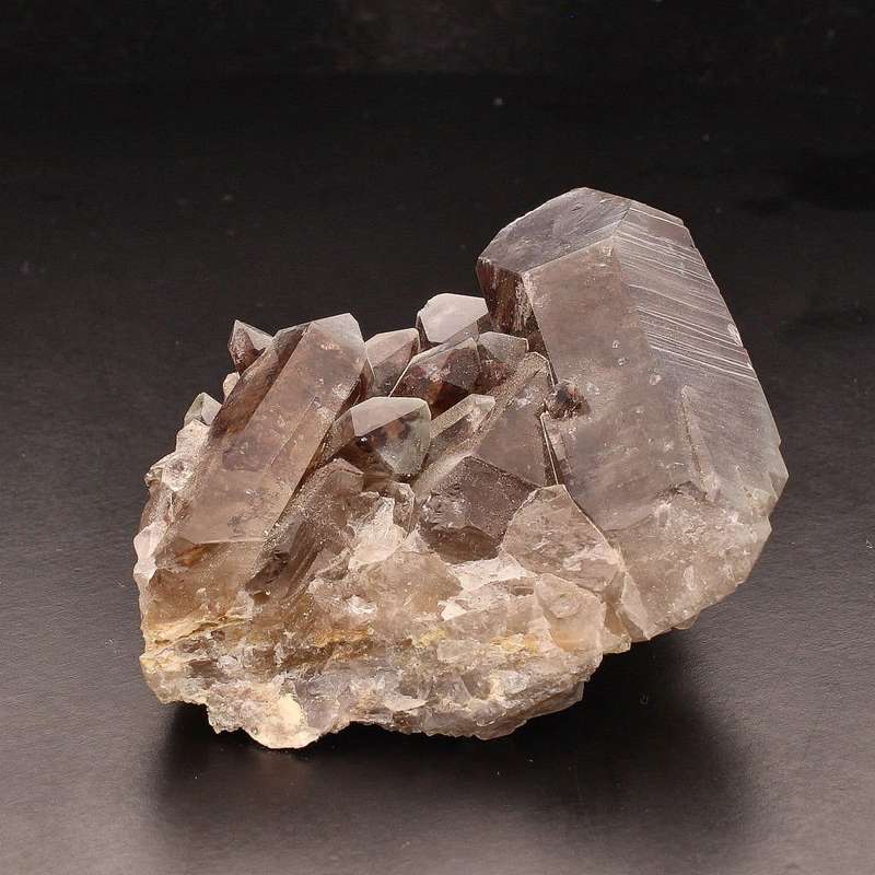 Smoky Quartz Chlorite Coated Cluster