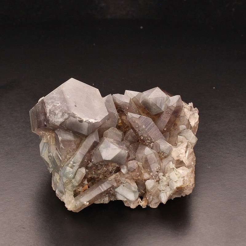 Smoky Quartz Chlorite Coated Cluster