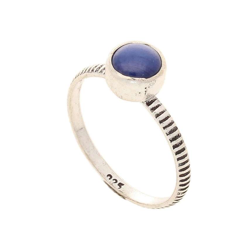 Stacks of Style: Star Sapphire Round Sterling Silver Stackable Ring