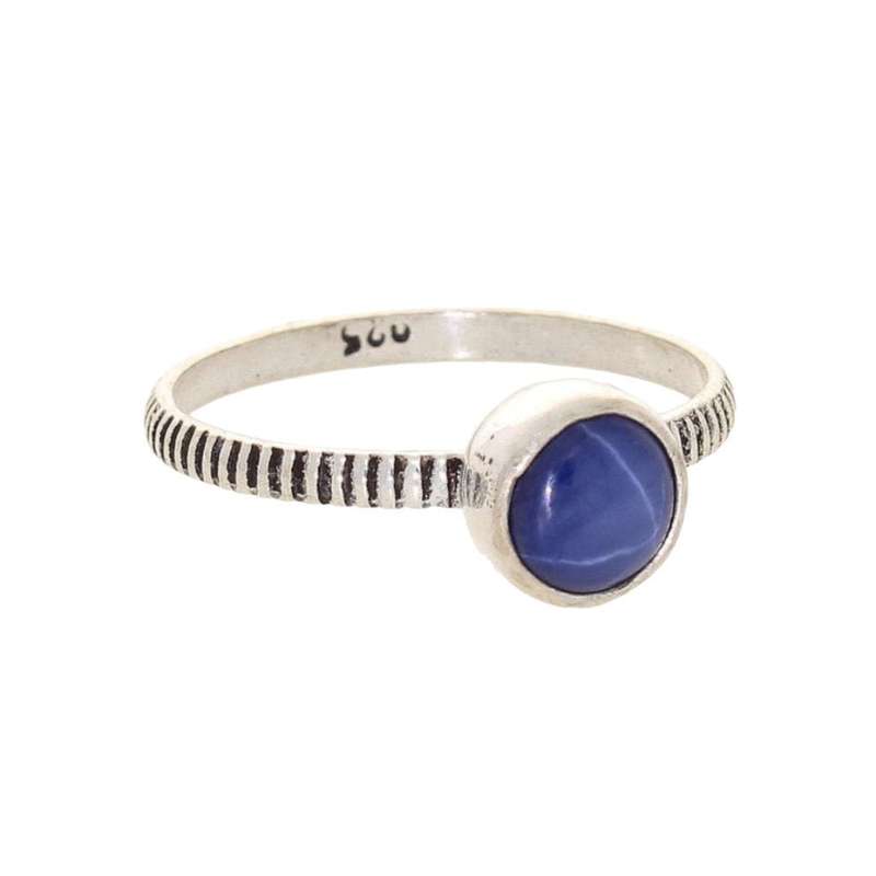 Stacks of Style: Star Sapphire Round Sterling Silver Stackable Ring