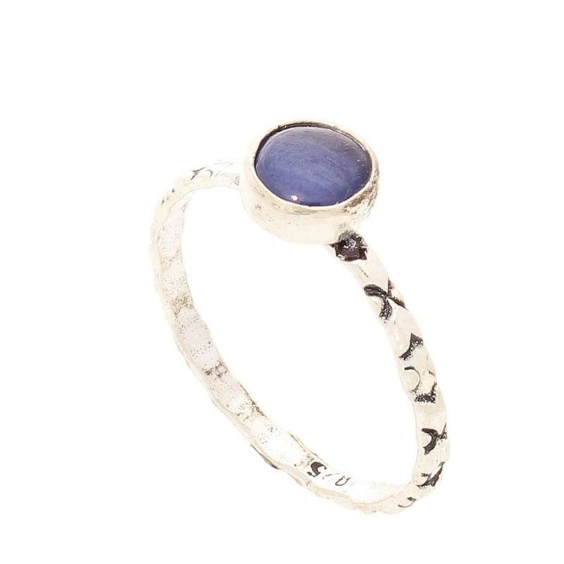 Stacks of Style: Star Sapphire Round Sterling Silver Stackable Ring
