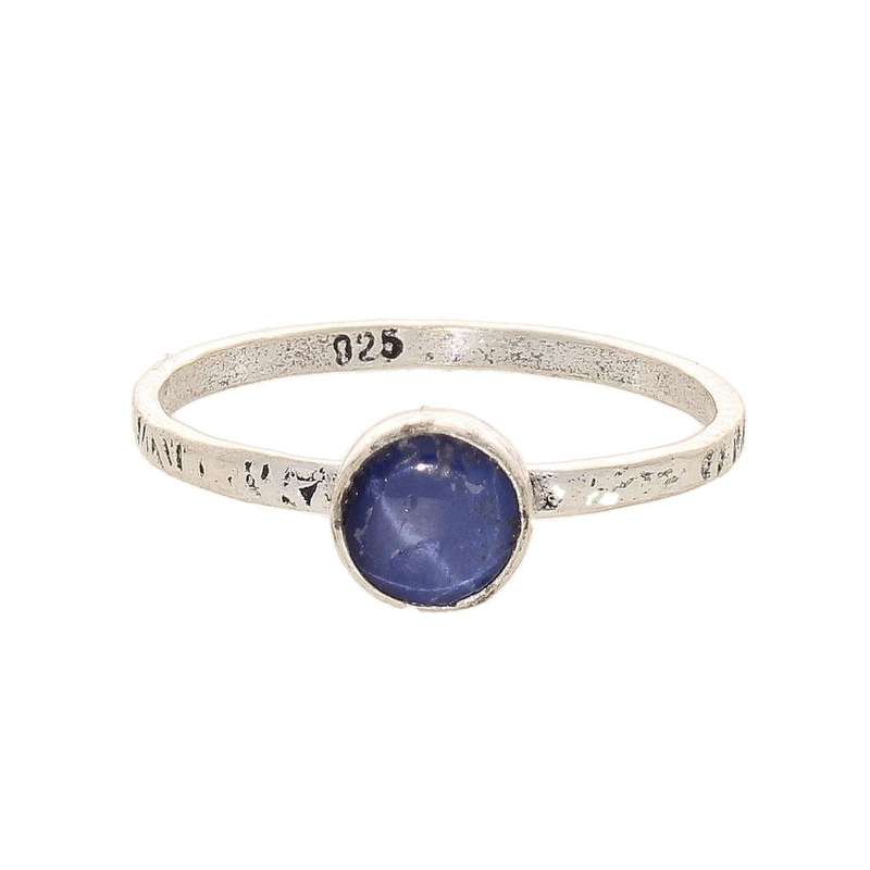 Stacks of Style: Star Sapphire Round Sterling Silver Stackable Ring