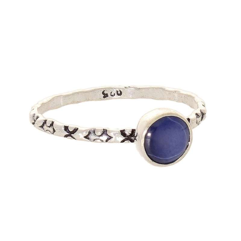 Stacks of Style: Star Sapphire Round Sterling Silver Stackable Ring