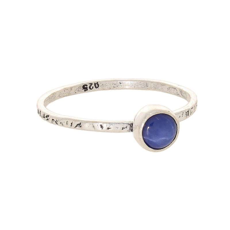 Stacks of Style: Star Sapphire Round Sterling Silver Stackable Ring