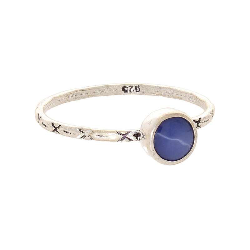 Stacks of Style: Star Sapphire Round Sterling Silver Stackable Ring