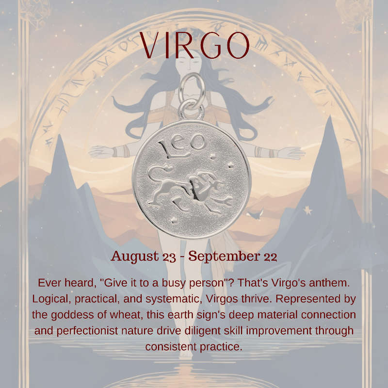Sterling Silver Virgo Necklace