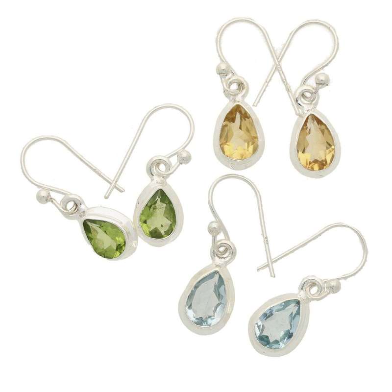 Teardrop Brilliance: Faceted Citrine Earrings