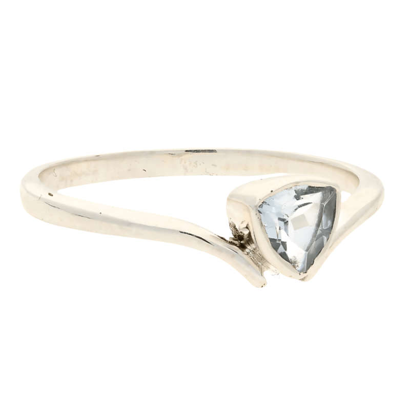Timeless Treasures: Trillion Blue Topaz Ring