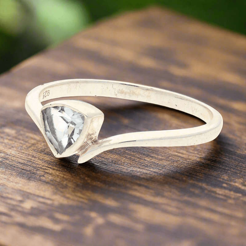 Timeless Treasures: Trillion Blue Topaz Ring