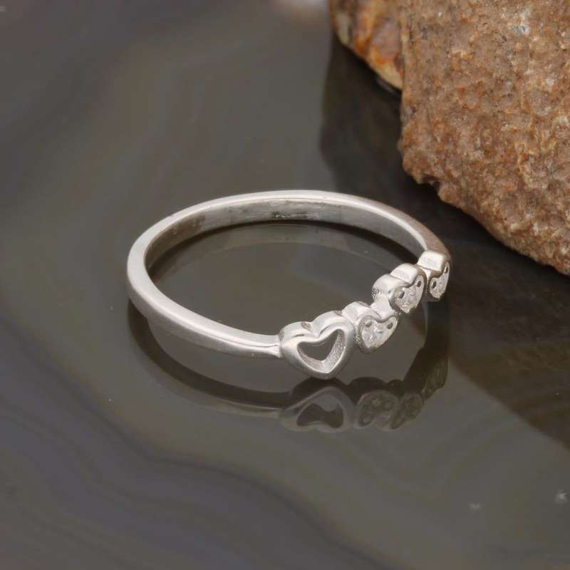 Tiny Hearts Embrace Silver Band