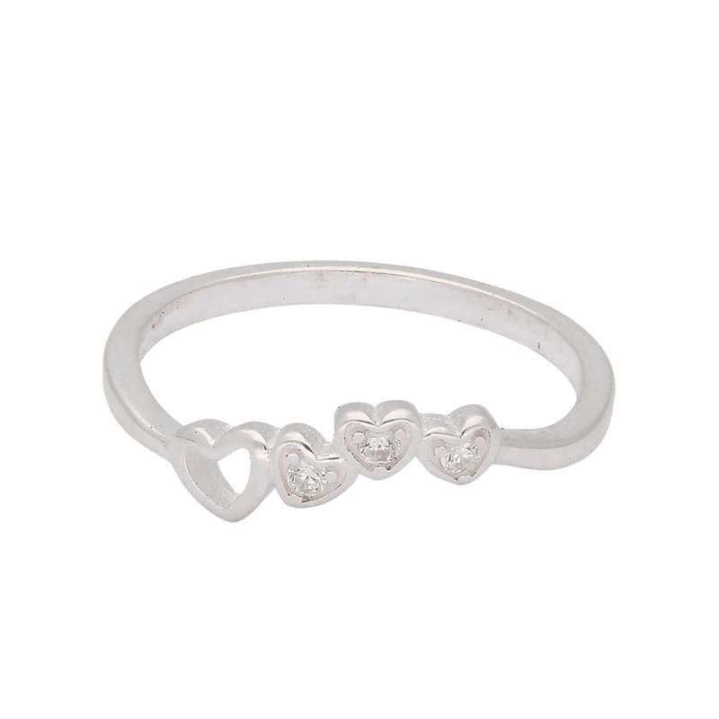 Tiny Hearts Embrace Silver Band