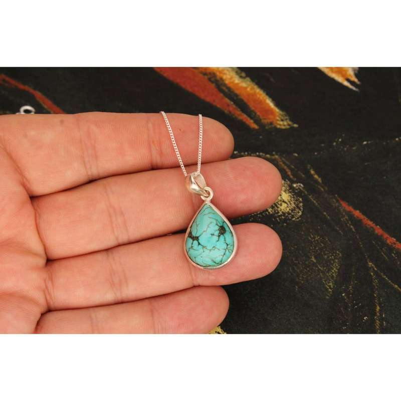 Turquoise Temptation: Sterling Silver Serenity Necklace