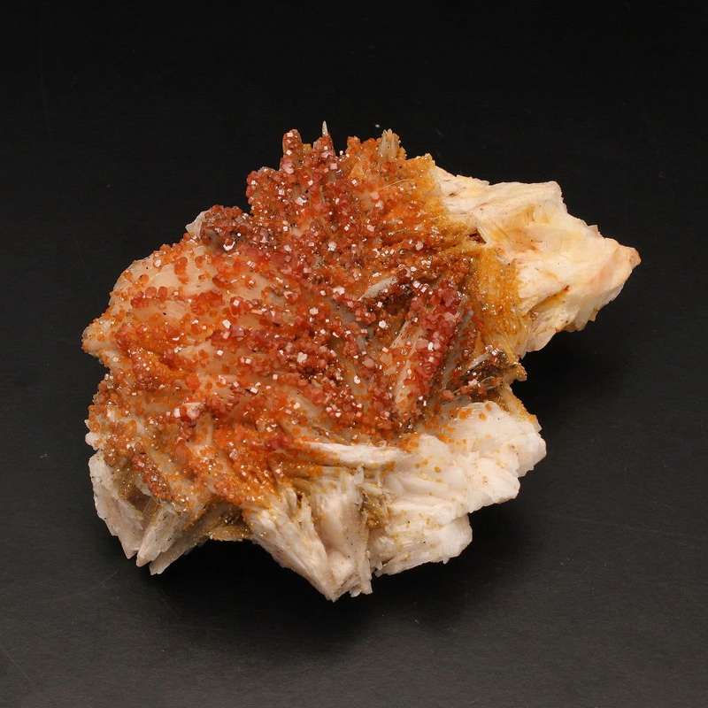 Vibrant Vanadinite Crystals on Barite