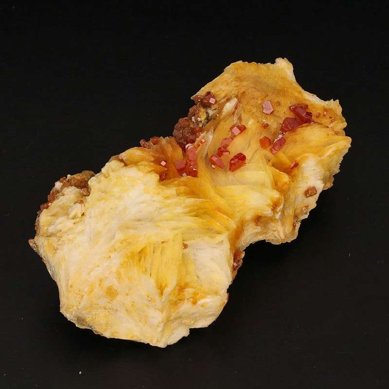 Vanadinite Crystals on Barite - Earth's Artistry