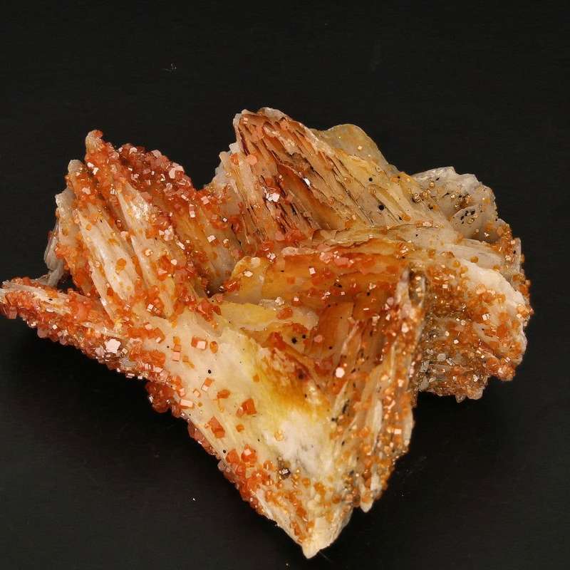 Mesmerizing Vanadinite Crystals on Barite