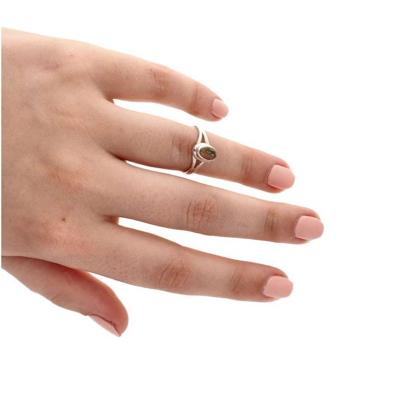 Watermelon Tourmaline Sterling Silver Ring