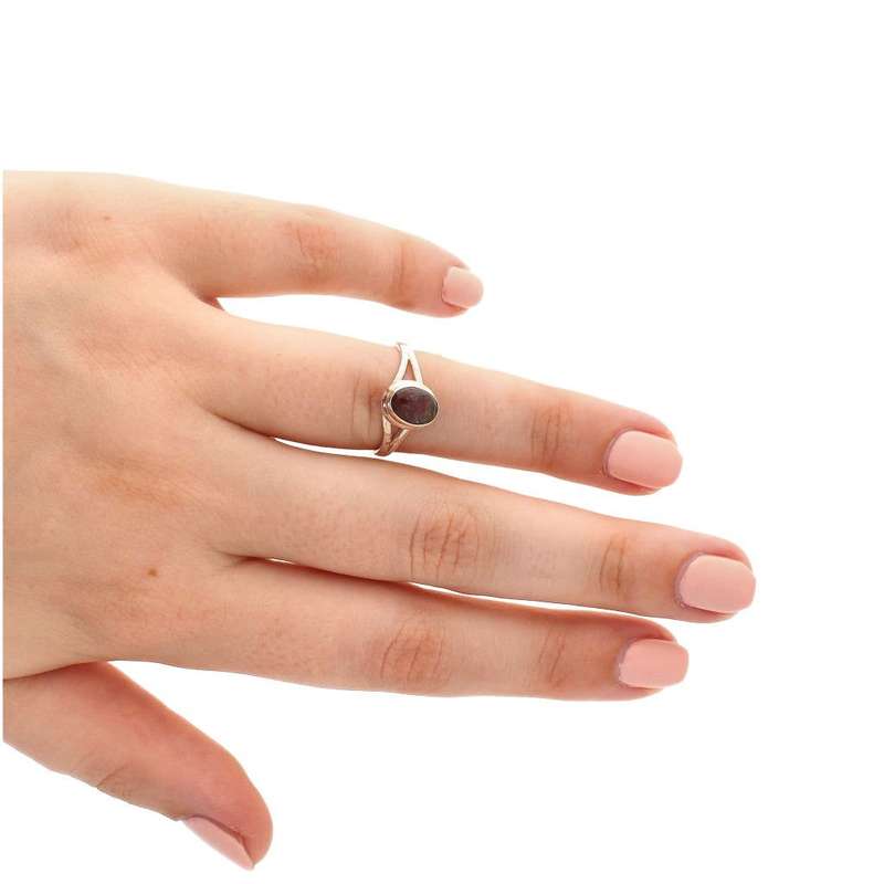 Watermelon Tourmaline Sterling Silver Ring