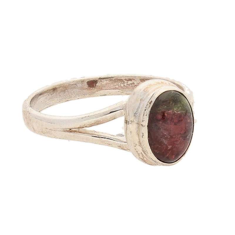 Watermelon Tourmaline Sterling Silver Ring