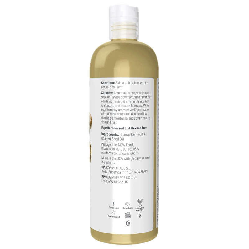 Now Solutions-100 % Pure Castor Oil 473ml